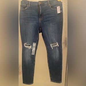 New Old Navy high rise rockstar super skinny jeans size 14